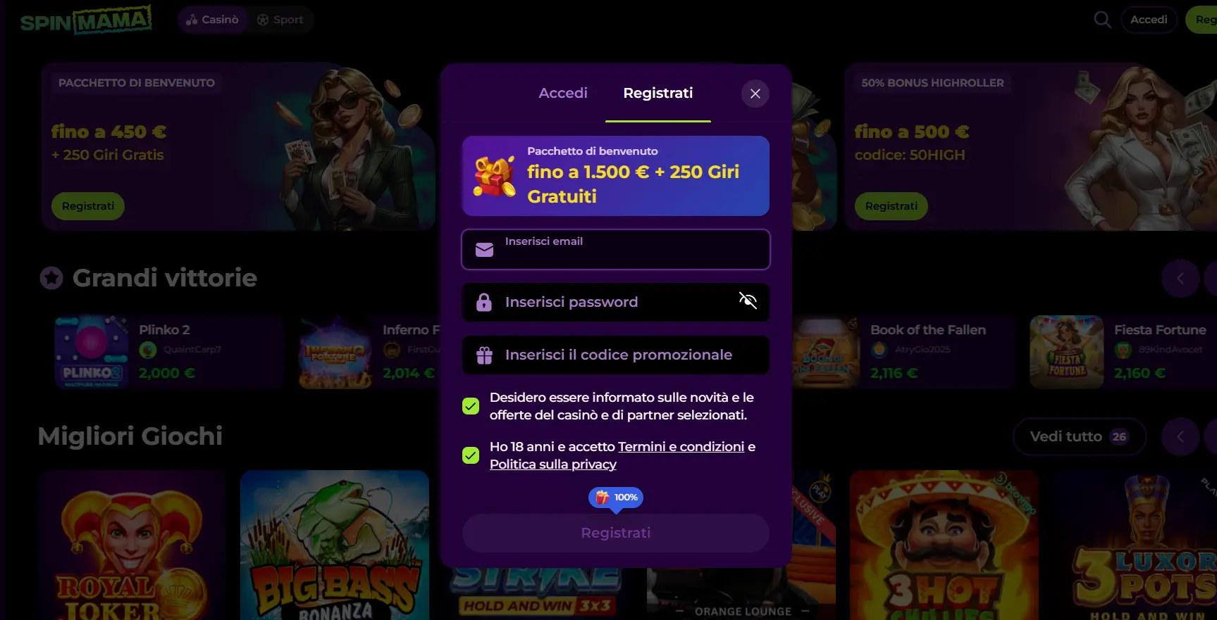 Come registrarsi e iniziare a giocare nei casinò online non AAMS - procedura semplice